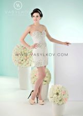 Robe de mariée courte de Vasilkova avec strass