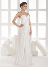 Robe de mariée avec draperie