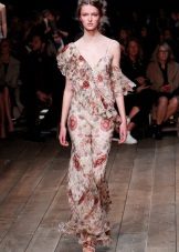 Robe de soirée à volants