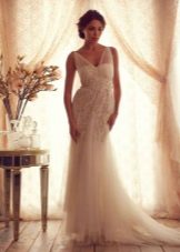 Robe de mariée de la collection Gossamer d'Anna Campbell à bretelles transparentes
