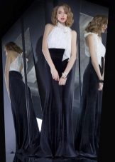 Robe en velours avec mousseline