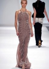 Robe en velours avec tresse