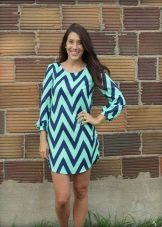 Robe imprimée bleu turquoise