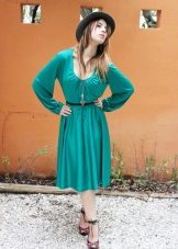 Robe longue turquoise
