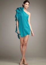 Robe mi-longue turquoise