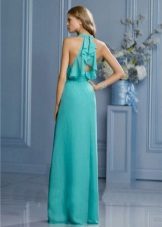 Robe longue turquoise