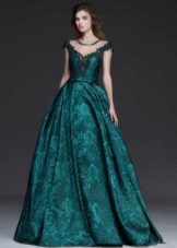 Robe de soirée moelleuse verte