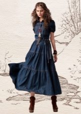 Robe en jean Hippie