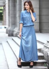 Robe chemise en jean