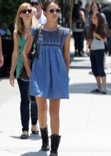 Robe courte en jean