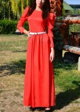 Robe longue corail