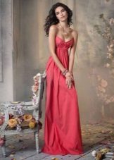 Robe longue en corail