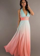 Robe longue corail