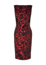Robe rouge à imprimé léopard
