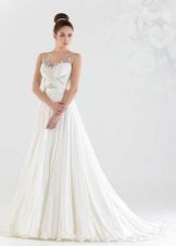 Robe de mariée en satin a-silhouette