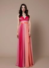 Robe en mousseline rose