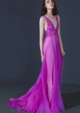 Robe en mousseline violette