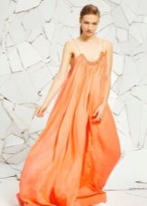 Robe en mousseline de soie coupe libre