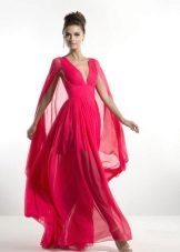 Robe en mousseline rouge