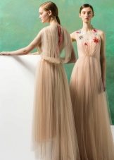 Robe en mousseline A-Silhouette