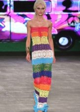 Robe rayée en tricot