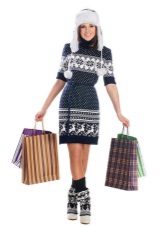 Robe tricotée avec un motif