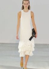 Robe blanche tricotée