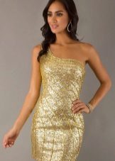 Robe courte dorée