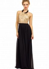 Robe en or avec du noir