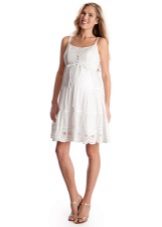 Robe de grossesse courte blanche