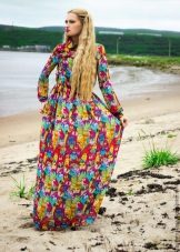 Robe multicolore à manches longues