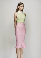 Robe fourreau bicolore