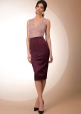 Robe bicolore avec un corsage clair