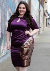 Robe fourreau lilas pour la silhouette d'une pomme