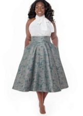 Robe à taille haute pour les épaules ouvertes