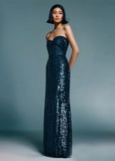 Robe bleue dans le style disco