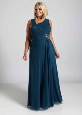 Robe longue de soirée en bleu pour le plein