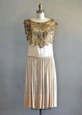 Robe vintage à décor doré