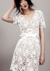 Robe de mariée vintage en dentelle courte