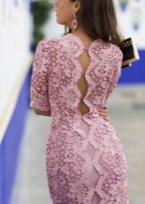 Robe rose en maille