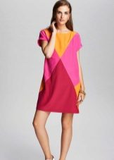 Robe rose et jaune