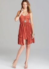 Robe Mini Longueur En Terre Cuite