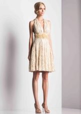 Robe courte beige