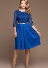 Robe en maille avec top en guipure