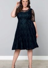 Robe A-stlooet de guipure grande taille