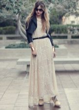 Robe en guipure avec veste