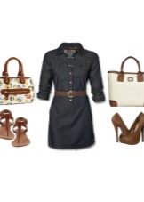 Robe-chemise et accessoires pour femmes du type de couleur Automne