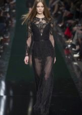 Robe en dentelle noire