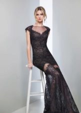 Robe longue en dentelle