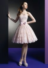 Robe luxueuse en dentelle jusqu'aux genoux